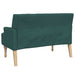 Banchetă cu perne, verde închis, 113x64,5x75,5 cm, textil - WALTI WALTI