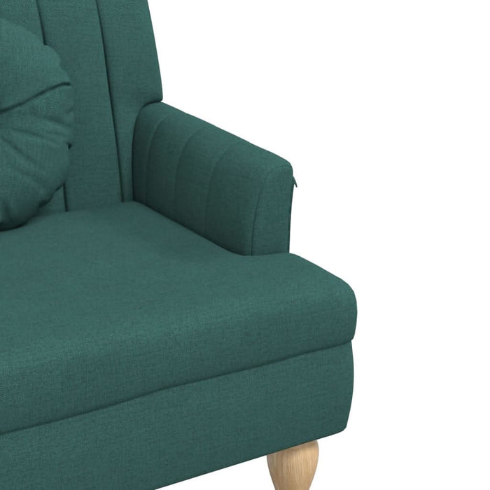 Banchetă cu perne, verde închis, 113x64,5x75,5 cm, textil - WALTI WALTI