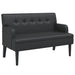 Banchetă cu spătar, negru, 112x65,5x75 cm, piele ecologică - WALTI WALTI