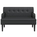Banchetă cu spătar, negru, 112x65,5x75 cm, piele ecologică - WALTI WALTI