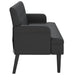 Banchetă cu spătar, negru, 112x65,5x75 cm, piele ecologică - WALTI WALTI