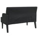 Banchetă cu spătar, negru, 112x65,5x75 cm, piele ecologică - WALTI WALTI