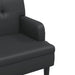 Banchetă cu spătar, negru, 112x65,5x75 cm, piele ecologică - WALTI WALTI