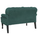 Banchetă cu spătar, verde închis, 119,5x64,5x75 cm, catifea - WALTI WALTI