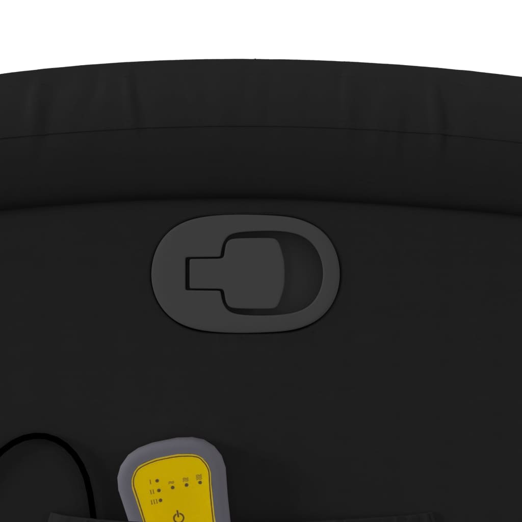 Fotoliu rabatabil cu masaj, negru, piele ecologică - WALTI