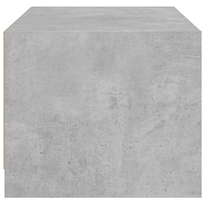 Măsuță de cafea cu uși din sticlă, gri beton, 68x50x42 cm - WALTI WALTI