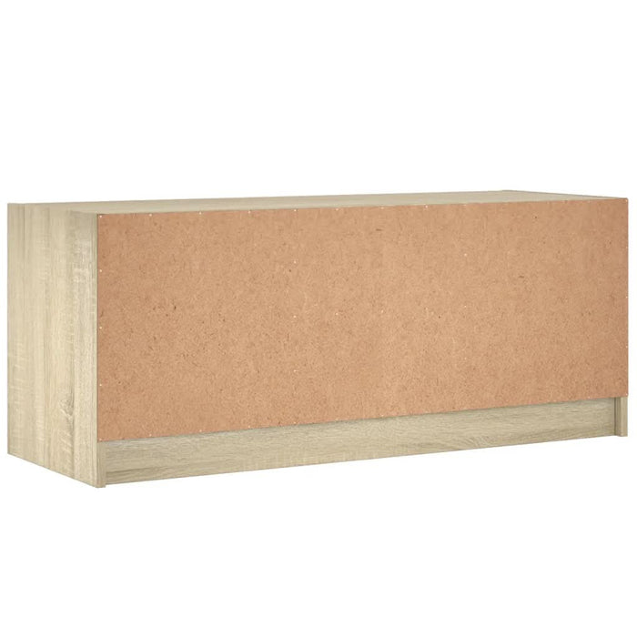 Comodă TV cu uși din sticlă, stejar sonoma, 102x37x42 cm - WALTI WALTI