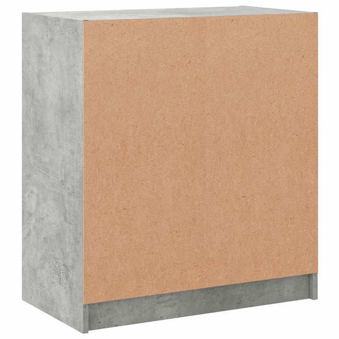 Dulap lateral cu uși din sticlă, gri beton, 68x37x75,5 cm - WALTI WALTI