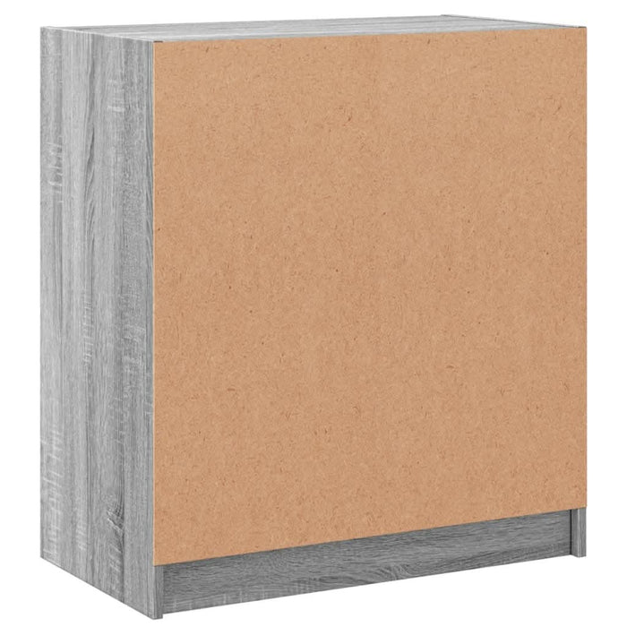 Dulap lateral cu uși din sticlă, gri sonoma, 68x37x75,5 cm - WALTI WALTI
