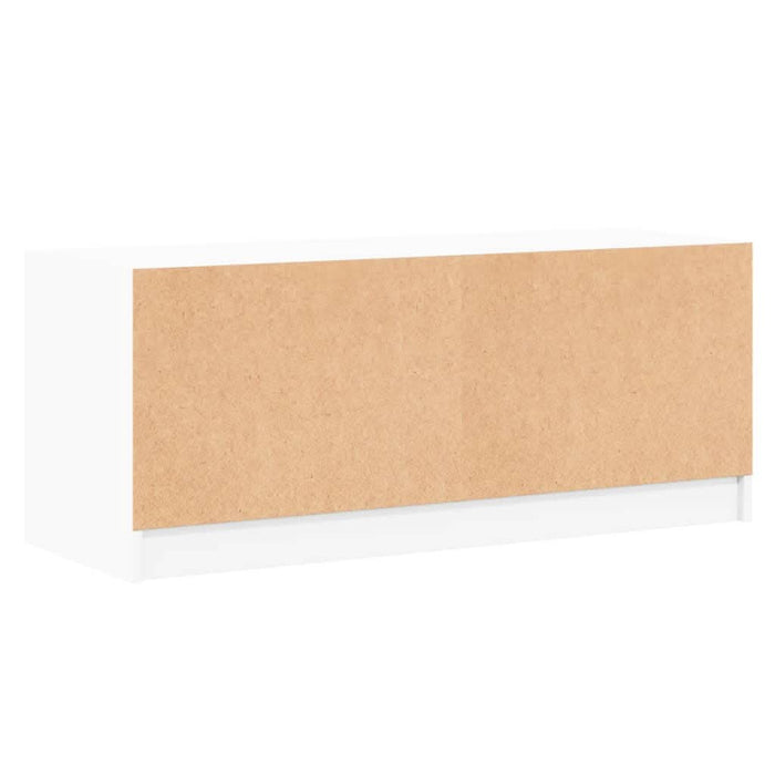 Comodă TV cu uși din sticlă, alb, 102x37x42 cm - WALTI WALTI