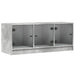 Comodă TV cu uși din sticlă, gri beton, 102x37x42 cm - WALTI WALTI