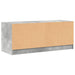 Comodă TV cu uși din sticlă, gri beton, 102x37x42 cm - WALTI WALTI