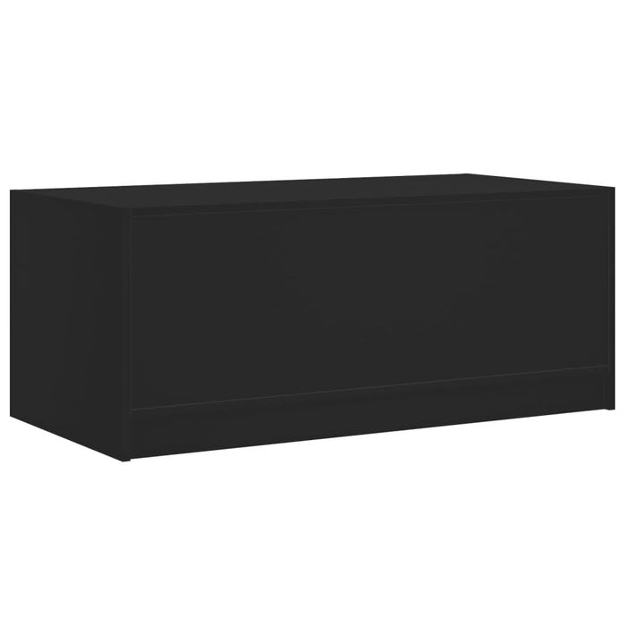 Măsuță de cafea cu uși din sticlă, negru, 102x50x42 cm - WALTI WALTI