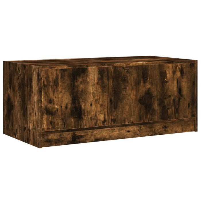 Măsuță de cafea cu uși din sticlă, stejar fumuriu, 102x50x42 cm - WALTI WALTI
