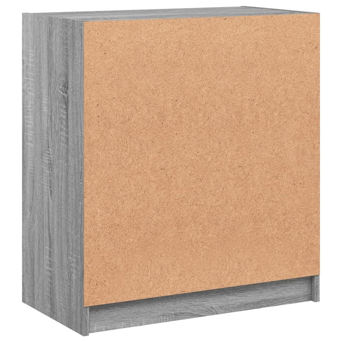 Dulap lateral cu uși din sticlă, gri sonoma, 68x37x75,5 cm - WALTI WALTI