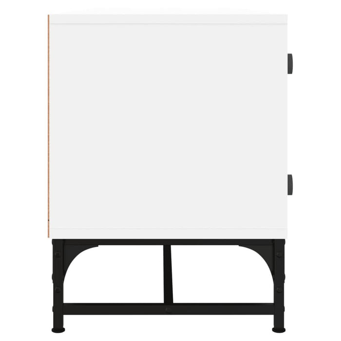 Comodă TV cu uși din sticlă, alb, 102x37x50 cm - WALTI WALTI