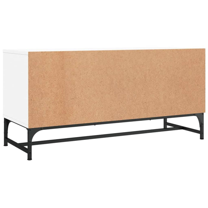 Comodă TV cu uși din sticlă, alb, 102x37x50 cm - WALTI WALTI