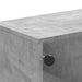Măsuță de cafea cu uși din sticlă, gri beton, 68,5x50x50 cm - WALTI WALTI