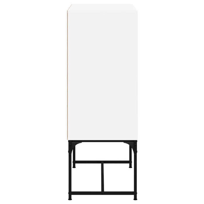 Dulap lateral cu uși din sticlă, alb, 69x37x100 cm - WALTI WALTI