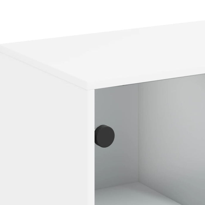 Dulap lateral cu uși din sticlă, alb, 69x37x100 cm - WALTI WALTI