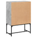 Dulap lateral cu uși din sticlă, gri beton, 69x37x100 cm - WALTI WALTI