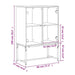 Dulap lateral cu uși din sticlă, gri beton, 69x37x100 cm - WALTI WALTI