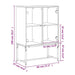 Dulap lateral cu uși din sticlă, gri sonoma, 69x37x100 cm - WALTI WALTI