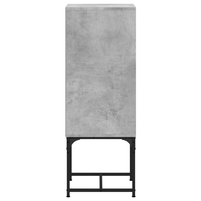 Dulap lateral cu uşă din sticlă, gri beton, 35x37x100 cm - WALTI WALTI