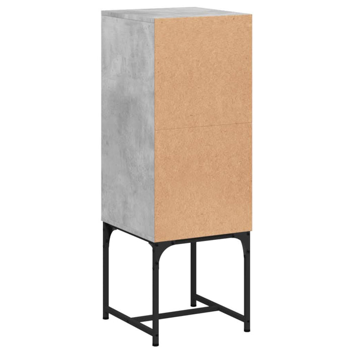 Dulap lateral cu uşă din sticlă, gri beton, 35x37x100 cm - WALTI WALTI