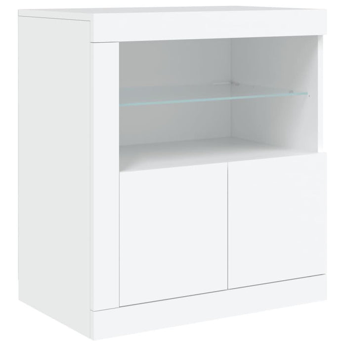 Servantă cu lumini LED, alb, 60,5x37x67 cm - WALTI WALTI