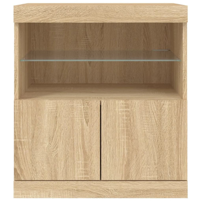 Servantă cu lumini LED, stejar sonoma, 60x37x67 cm - WALTI WALTI