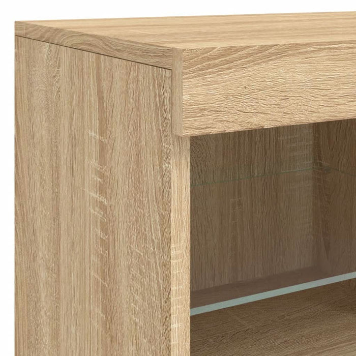 Servantă cu lumini LED, stejar sonoma, 81x37x67 cm - WALTI WALTI