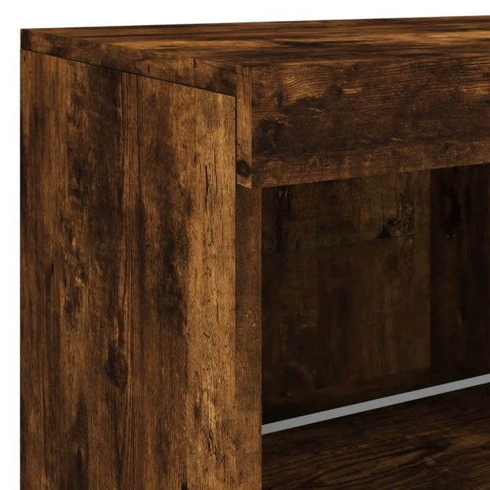 Servantă cu lumini LED, stejar fumuriu, 81x37x67 cm - WALTI WALTI