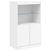 Servantă cu lumini LED, alb, 60,5x37x100 cm - WALTI WALTI