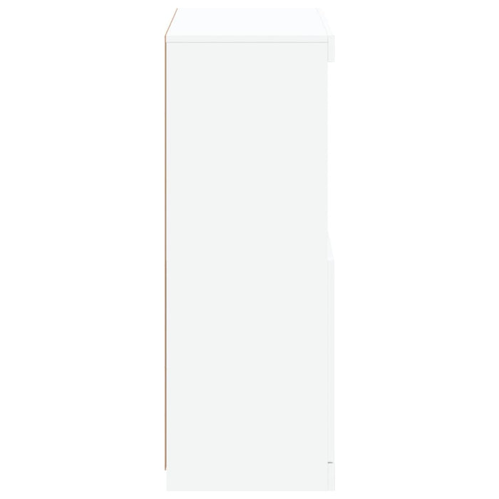 Servantă cu lumini LED, alb, 60,5x37x100 cm - WALTI WALTI