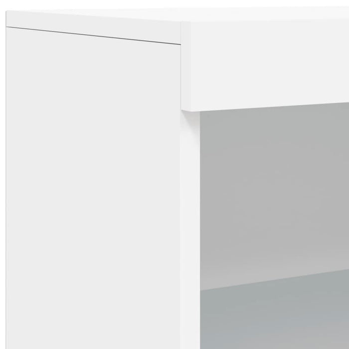Servantă cu lumini LED, alb, 60,5x37x100 cm - WALTI WALTI