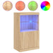 Servantă cu lumini LED, stejar sonoma, 60,5x37x100 cm - WALTI WALTI