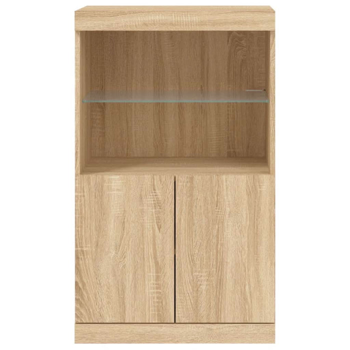 Servantă cu lumini LED, stejar sonoma, 60,5x37x100 cm - WALTI WALTI
