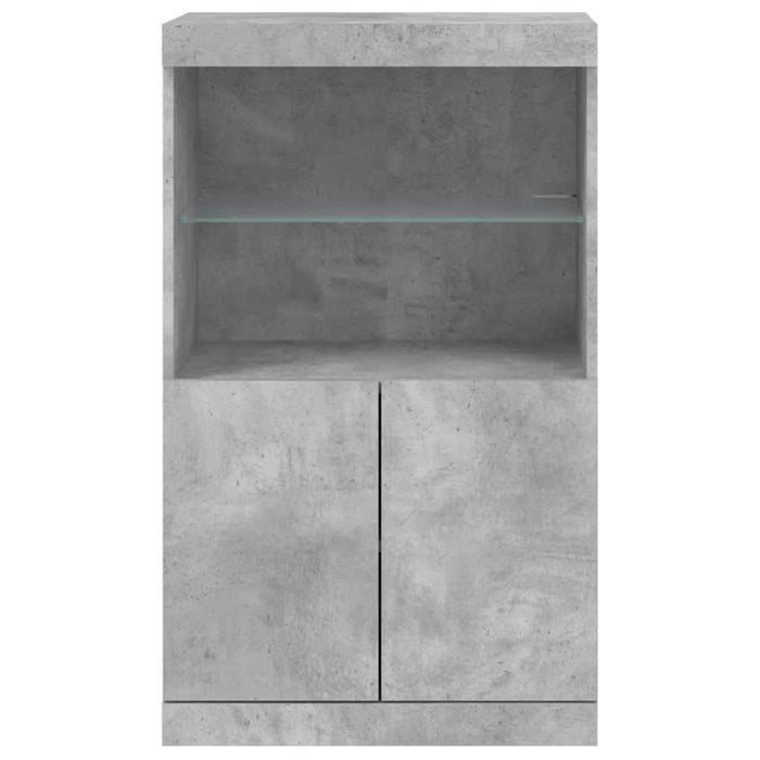 Servantă cu lumini LED, gri beton, 60,5x37x100 cm - WALTI WALTI