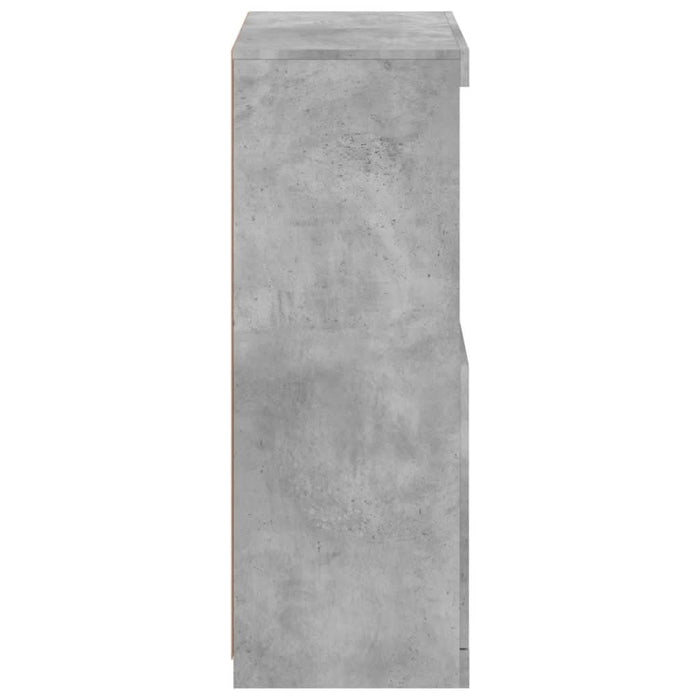 Servantă cu lumini LED, gri beton, 60,5x37x100 cm - WALTI WALTI