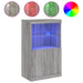 Servantă cu lumini LED, gri sonoma, 60,5x37x100 cm - WALTI WALTI