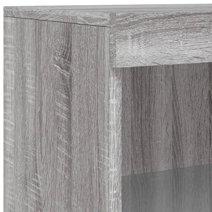 Servantă cu lumini LED, gri sonoma, 60,5x37x100 cm - WALTI WALTI