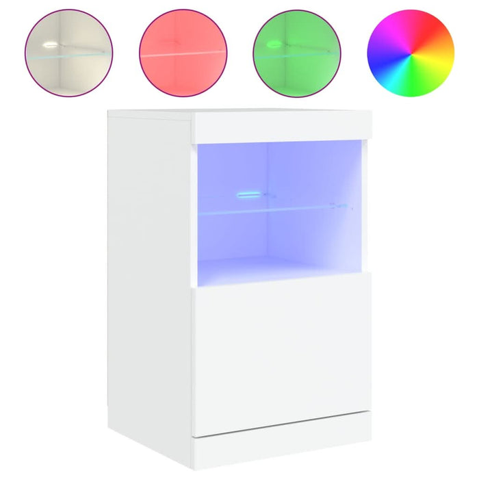 Servantă cu lumini LED, alb, 41x37x67 cm - WALTI WALTI