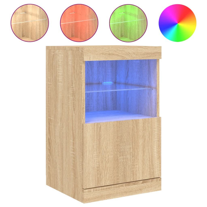 Servantă cu lumini LED, stejar sonoma, 41x37x67 cm - WALTI WALTI