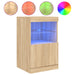 Servantă cu lumini LED, stejar sonoma, 41x37x67 cm - WALTI WALTI