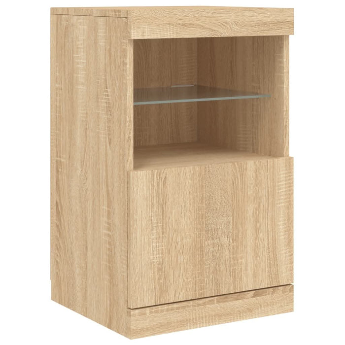 Servantă cu lumini LED, stejar sonoma, 41x37x67 cm - WALTI WALTI