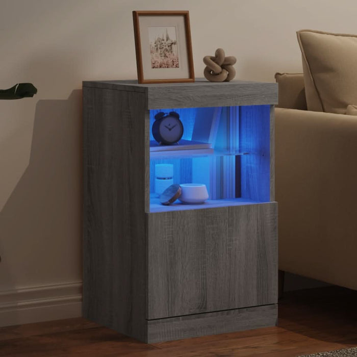 Servantă cu lumini LED, gri sonoma, 41x37x67 cm - WALTI WALTI
