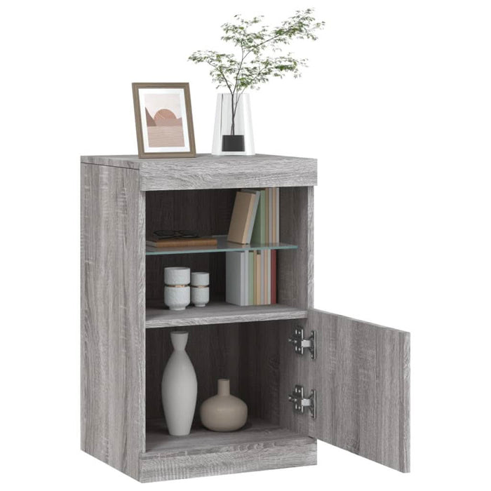 Servantă cu lumini LED, gri sonoma, 41x37x67 cm - WALTI WALTI