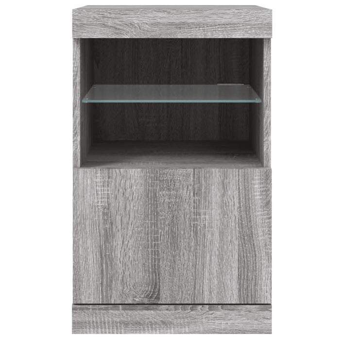 Servantă cu lumini LED, gri sonoma, 41x37x67 cm - WALTI WALTI