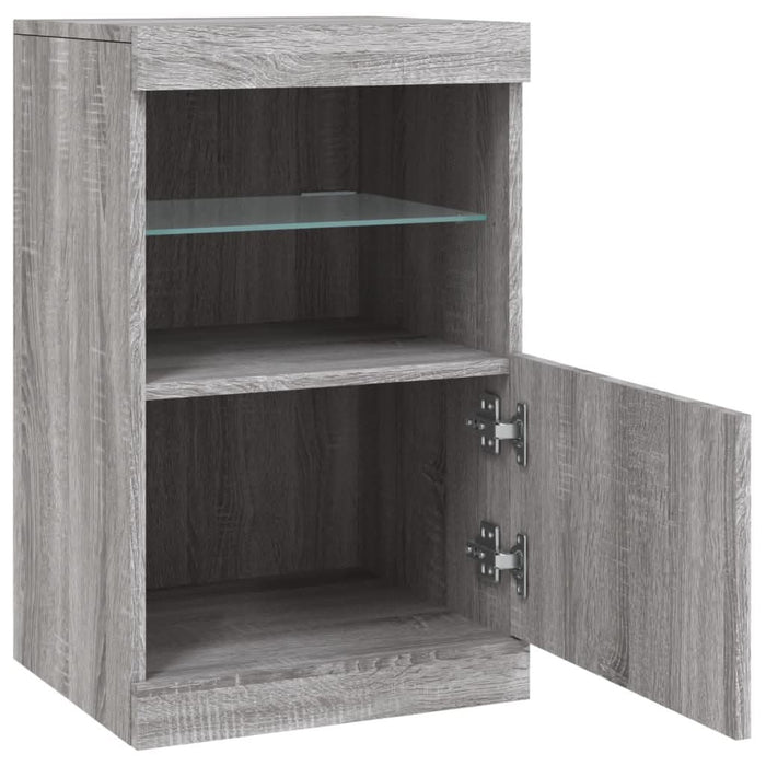 Servantă cu lumini LED, gri sonoma, 41x37x67 cm - WALTI WALTI